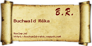 Buchwald Réka névjegykártya